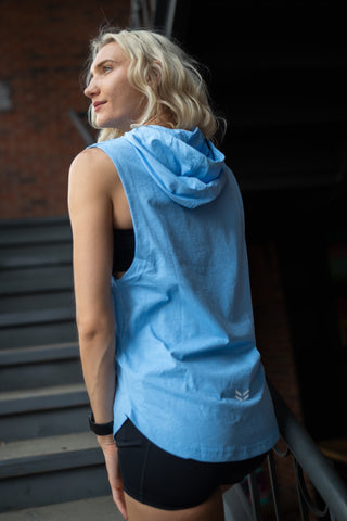 DETERMINED hooded sleeveless