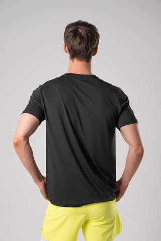 Alyth Active Alive Strong Tee in Graphite - Women's Workout T-Shirt Back View