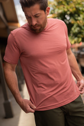 Alyth Active Alive Strong Tee in Sherbet Orange - Women's Workout T-Shirt Side View