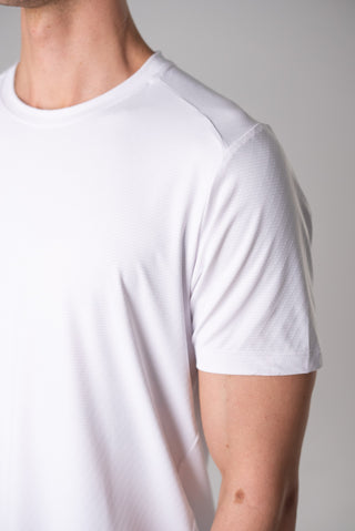 Alyth Active Alive Strong Tee in White - Women's Workout T-Shirt Back View