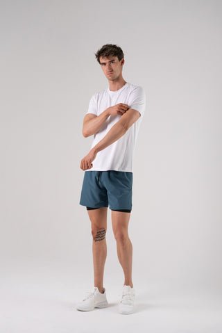 Alyth Active Alive Strong Tee in White - Women's Workout T-Shirt Side View