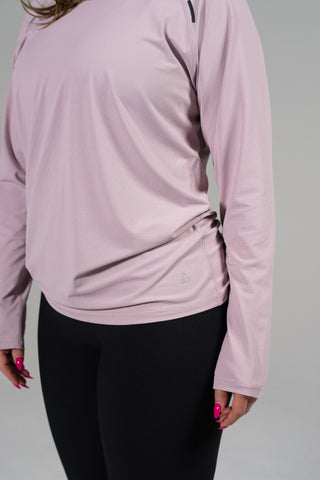 Alyth Active Alive Unleashed Long Sleeve in Light Aegean Blue - Women's Workout Long Sleeve Top Front View