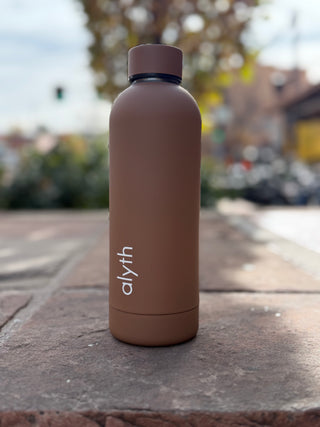 Alyth Active Alyth Water Bottle 16oz in Black - Women's Athletic Activewear Front View