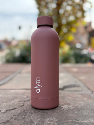 Alyth Active Alyth Water Bottle 16oz in Clay Rose - Women's Athletic Activewear Front View