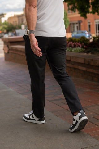 Alyth Active Brushed Victorious Pant in Black - Women's Everyday Pants Back View