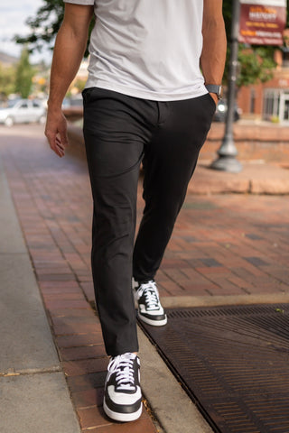 Alyth Active Brushed Victorious Pant in Black - Women's Everyday Pants Front View