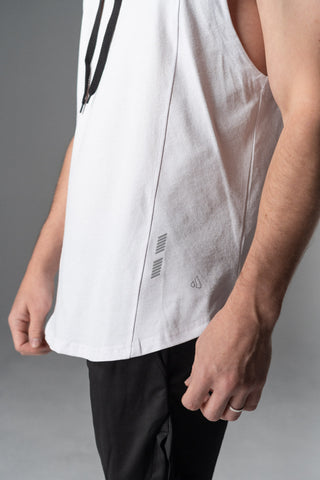 Alyth Active Determined Hooded Sleeveless in Black - Women's Workout Hoodie Side View