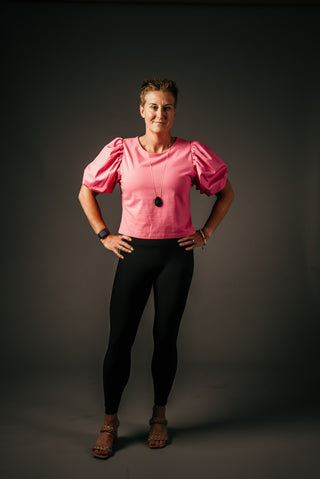 Alyth Active Dynamic Devoted Lite Legging in Midnight Plum - Women's Workout Leggings Close Up