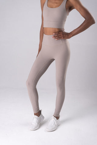 Alyth Active Dynamic Devoted Lite Legging in Shale - Women's Workout Leggings Front View