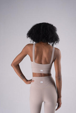 Alyth Active Dynamic Devoted Sports Bra in Shale - Women's Athletic Sports Bra Back View