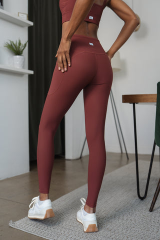 Alyth Active Dynamic Devoted Ultra Legging in Midnight Plum - Women's Workout Leggings Detail View