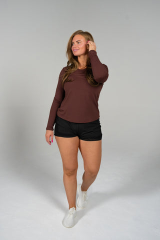 Alyth Active Empowered V2 Short in Black - Women's Workout Shorts Side View