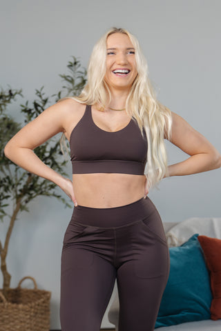 Alyth Active Gravity Adventurous V2 Sports Bra in Umber - Women's Athletic Sports Bra Side View