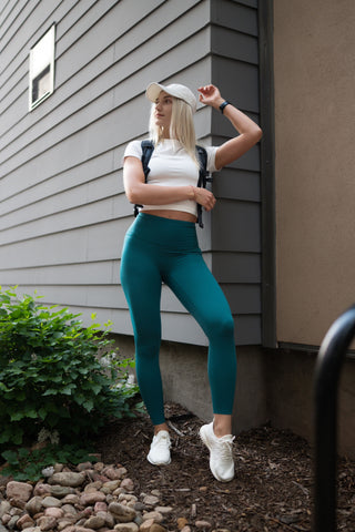 Alyth Active Gravity Nurture Legging in Black - Women's Workout Leggings Side View