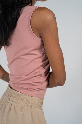 Alyth Active Gravity Soaring Tank in Damask Pink - Women's Workout Tank Top Front View