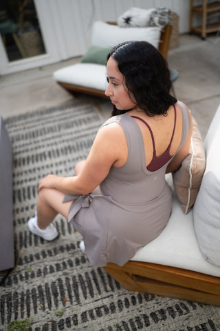 Alyth Active Gravity Tenacious Tennis Dress in Black - Women's Athletic Dress Detail View