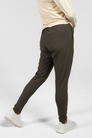 Alyth Active Grit V2 Pant in Dark Olive - Women's Running Pants Front View