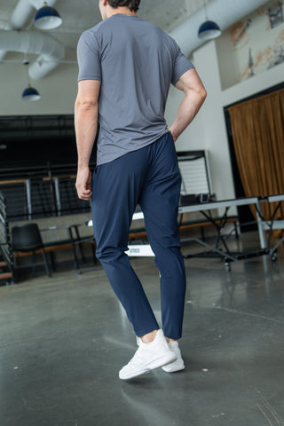 Alyth Active Grit V2 Pant in Navy - Women's Running Pants Back View