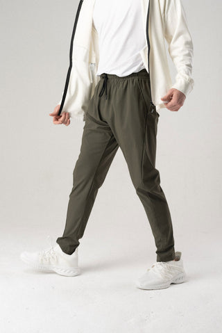 Alyth Active Grit V2 Pant in Stone - Women's Running Pants Front View