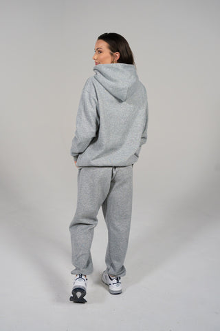 Alyth Active Impactful Hoodie in Light Grey - Women's Lounge Hoodie Back View