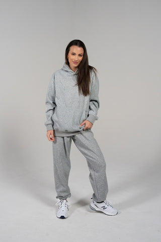 Alyth Active Impactful Hoodie in Light Grey - Women's Lounge Hoodie Front View