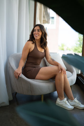 Alyth Active Legacy Halter Crop Tank in Black - Women's Workout Tank Top Detail View