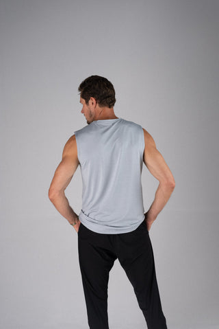 Alyth Active Power Sleeveless in Black Heather - Women's Workout Sleeveless Top Front View