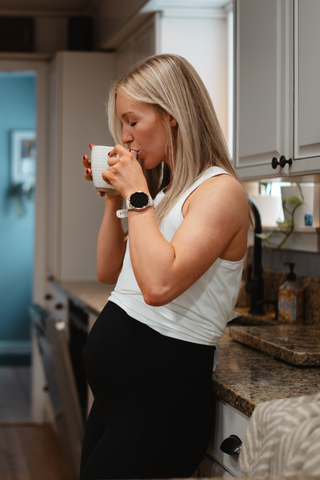 Alyth Active Serene Safe Haven V2 Maternity Legging in Black - Women's Athletic Leggings Front View