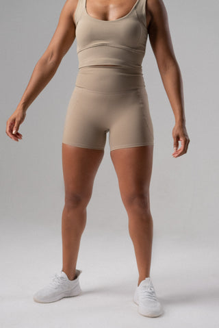 Alyth Active Serene Transform Short in Aero Blue - Women's Athletic Shorts Back View