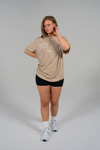 Alyth Active Serene Transform Short in Oatmeal - Women's Athletic Shorts Back View