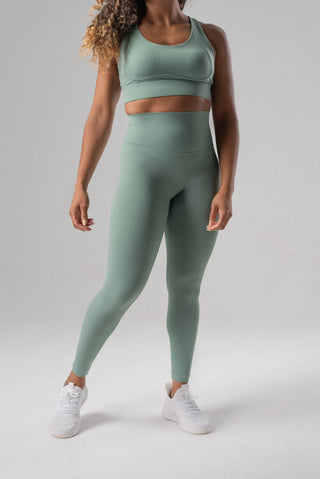 Alyth Active Serene Warrior Legging in Deep Pink - Women's Yoga Leggings Back View