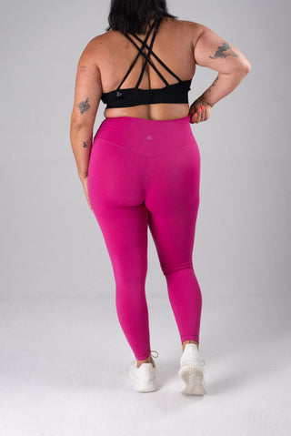 Alyth Active Serene Warrior Legging in Deep Pink - Women's Yoga Leggings Front View