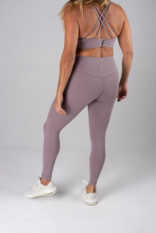 Alyth Active Serene Warrior Legging in Mocha - Women's Yoga Leggings Close Up
