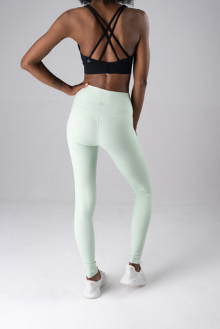 Alyth Active Serene Warrior Legging in Silt Green - Women's Yoga Leggings Back View