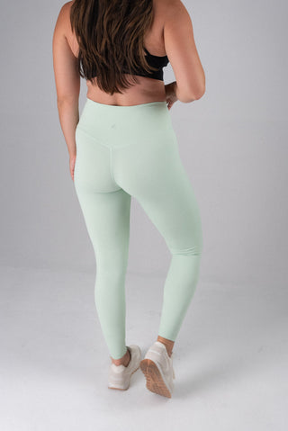 Alyth Active Serene Warrior Legging in Soft Mint - Women's Yoga Leggings Back View