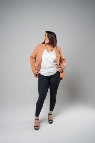 Alyth Active Serene Warrior V2 Legging in Black - Women's Yoga Leggings Side View