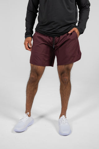 Alyth Active Worthy Linerless Shorts in Mahogany - Women's Workout Shorts Side View