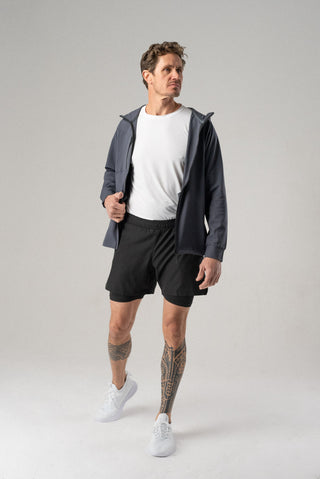 Alyth Active Worthy Shorts in Black - Women's Workout Shorts Back View