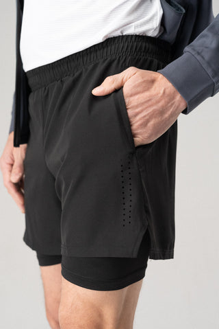 Alyth Active Worthy Shorts in Black - Women's Workout Shorts Side View