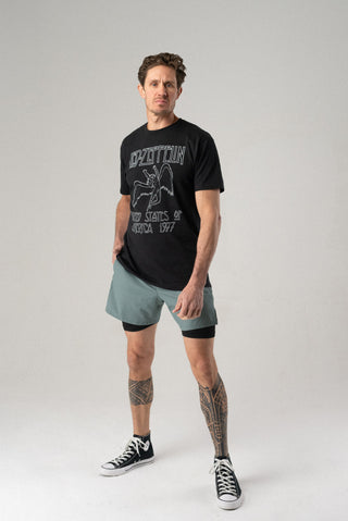 Alyth Active Worthy Shorts in Blue - Women's Workout Shorts Side View