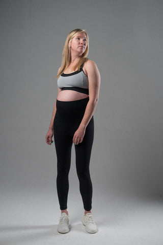 Alyth Active Serene Safe Haven V2 Maternity Legging in Café Noir - Women's Athletic Leggings Back View
