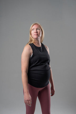 Alyth Active Serene Soft Fiercefully Tank in Black - Women's Yoga Tank Top Front View